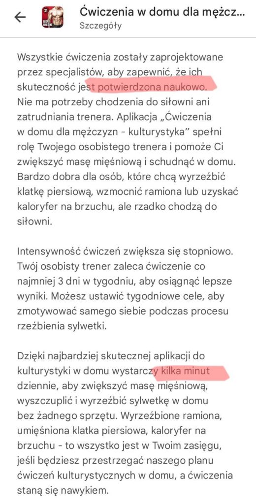darmowa aplikacja do ćwiczeń po polsku dla mężczyzn