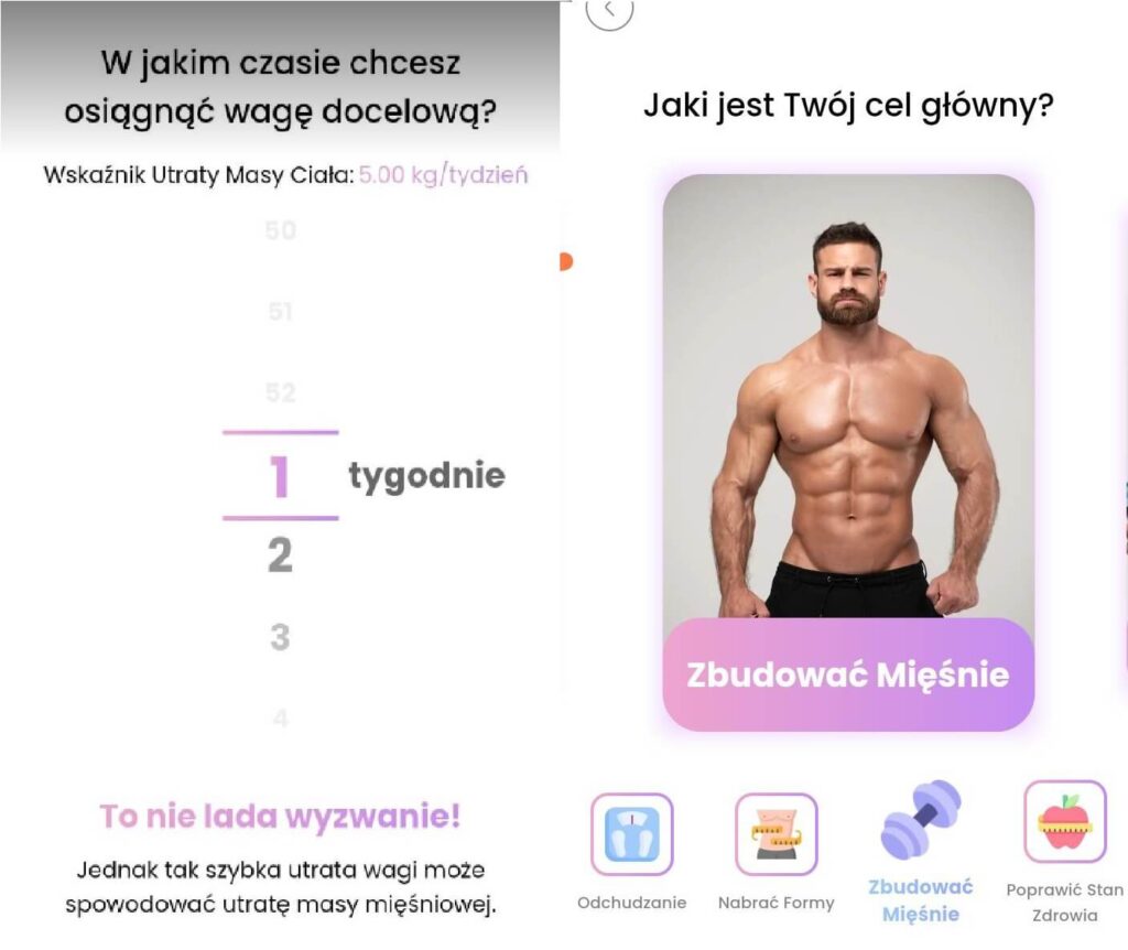 Ustawianie celów syletkowych w aplikacji pilates ustawianie celów - aplikacje do ćwiczenia w domu
