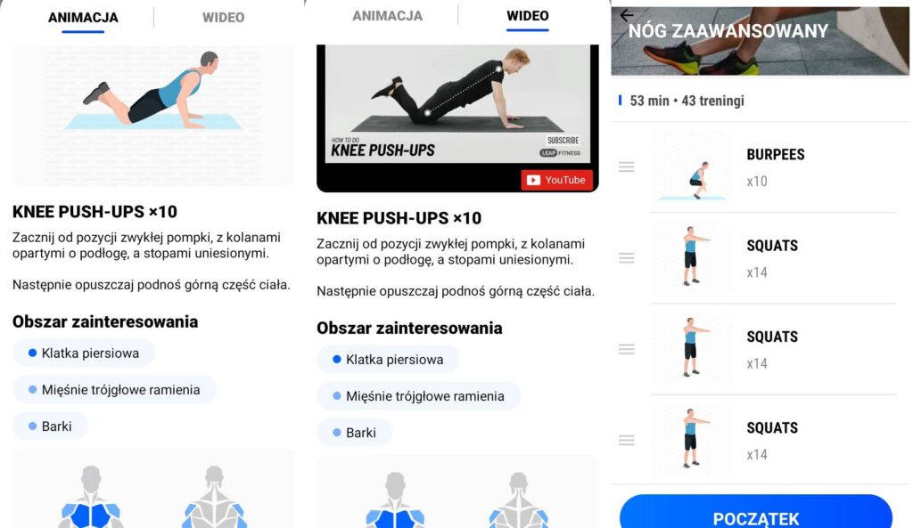 Opisy ćwiczeń w aplikacji aplikacja do ćwiczeń w domu opisy ćwiczeń
