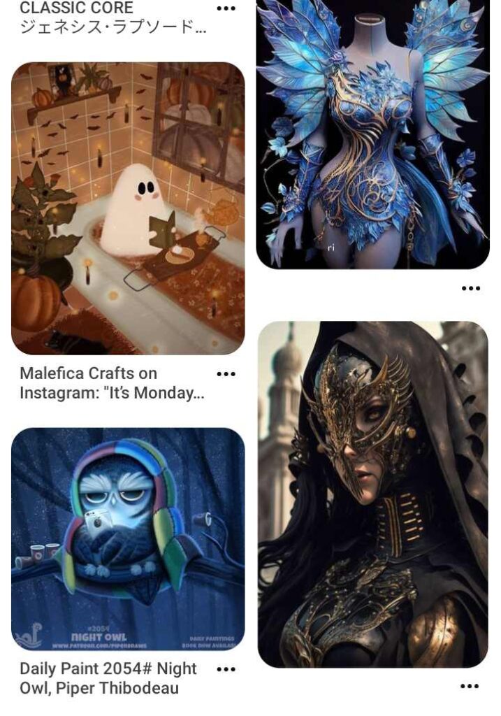 Aplikacja Pinterest - zrzut pinterest - screenshot strony głównej aplikacji
